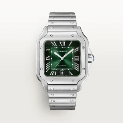 GRAND MODELE, MOUVEMENT AUTOMATIQUE EN ACIER, A CADRAN VERT DEGRADE