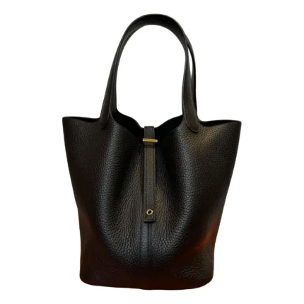 SAC HERMES EN CUIR PICOTIN EN NOIR