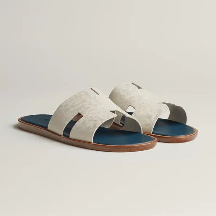 SANDALES IZMIR EN BLANC DE PARIS / BLEU CELESTE