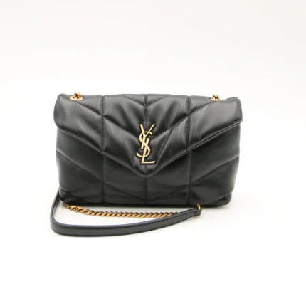 SAC YSL A BANDOULIERE PUFFER TOY EN CUIR MATELASSE NOIR