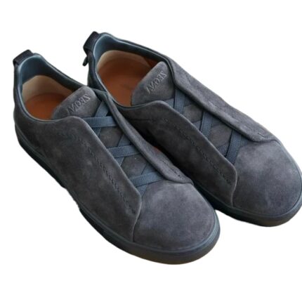 BASKETS ZEGNA TRIPLE STITCH™ DAIM EN BLEU CAVIAR