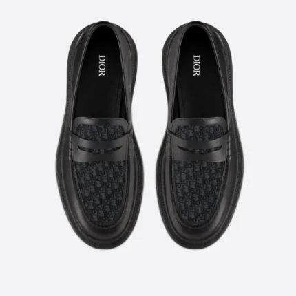 MOCASSINS DIOR EXPLORER JACQUARD OBLIQUE EN NOIR/GRIS