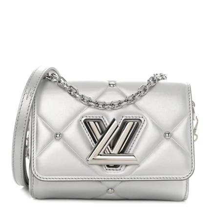 SAC LOUIS VUITTON BANDOULIERE PILLOW TWIST EN ARGENT
