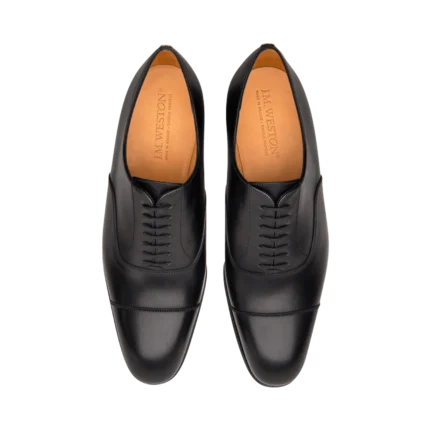 MOCASSIN J.M WESTON SAVILE RICHELIEU BOUT DROIT EN NOIR