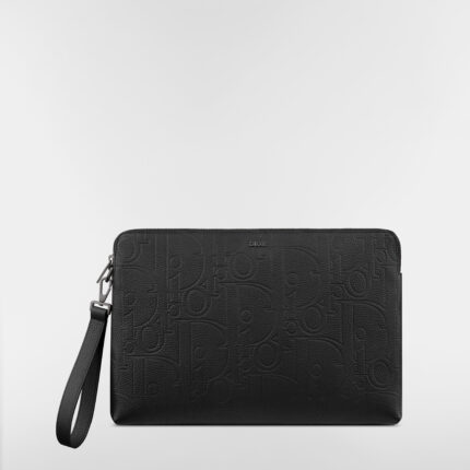 POCHETTE DIOR A4 ZIPPEE EN NOIR