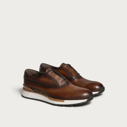 BASKETS BERLUTI TORINO FAST CUIR EN CAACO INTENSE