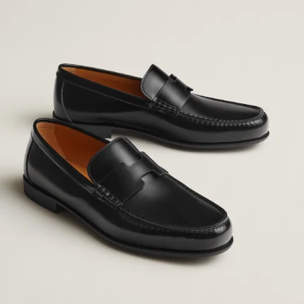 MOCASSINS HERMES LUC EN NOIR
