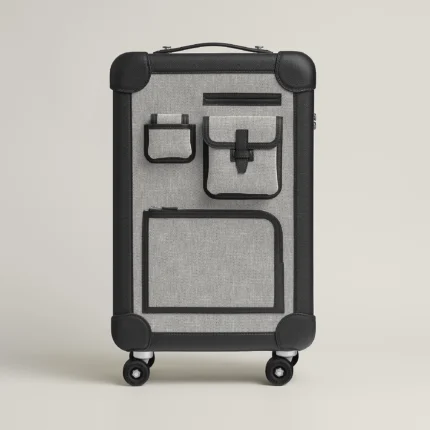 VALISE HERMES CABINE CARGO RMS EN ECRU/NOIR