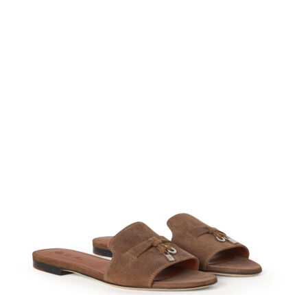 SANDALES LORO PIANA SUMMER CHARMS EN MARRON