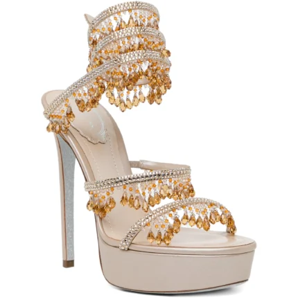 SANDALES RENE CAOVILLA CHANDLIER EN ROSE GOLD 130
