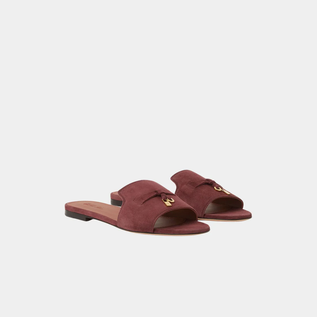 loro-piana-summer-charms-flat-sandal-suede-goatskin-oxblood-front