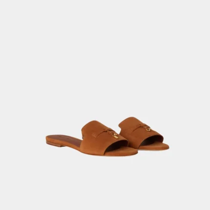SANDALES LORO PIANA SUMMER CHARMS EN MOUTARDE