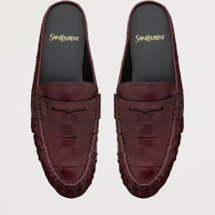MULES YSL LOAFER EN BURGUNDY