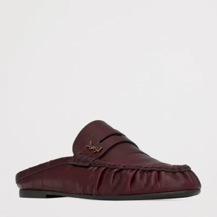 MULES YSL LOAFER EN BURGUNDY