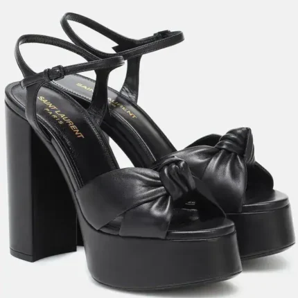 SANDALES YSL A PLATEFORME BIANCA EN NOIR