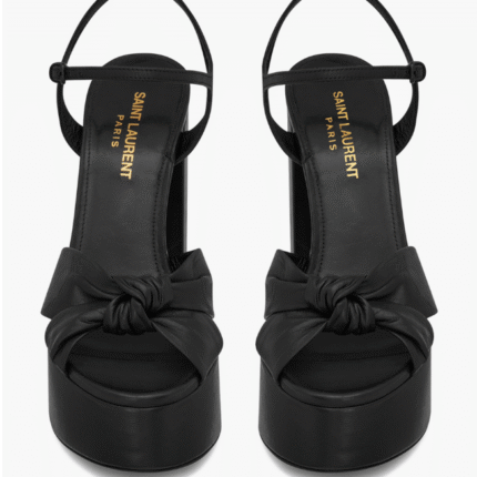 SANDALES YSL A PLATEFORME BIANCA EN NOIR
