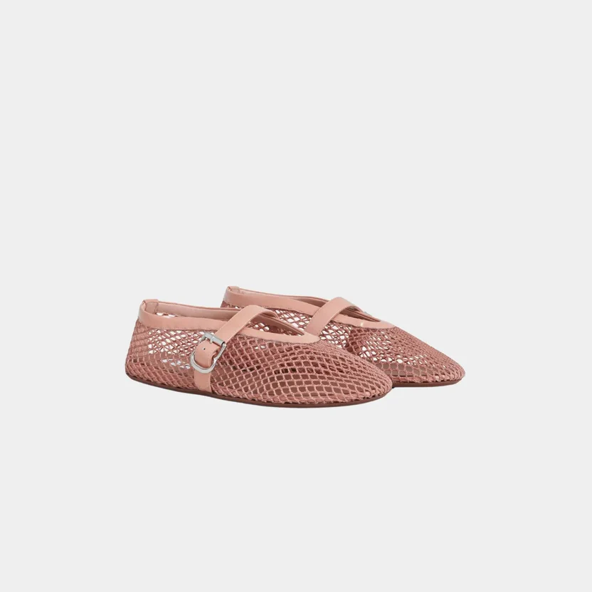 alaia-ballet-flats-classic-fishnet-chair-front