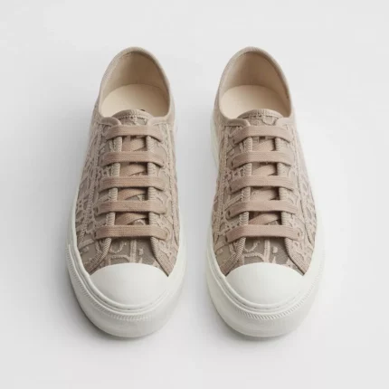 BASKETS DIOR A PLATEFORME WALK'N'DIOR EN BEIGE ROSE