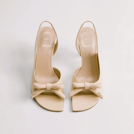 SANDALES CD SLINGBACK A TALON DIOR BOW EN BEIGE