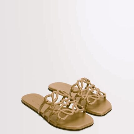 CLAQUETTE LOEWE PETAL ANAGRAM EN BEIGE