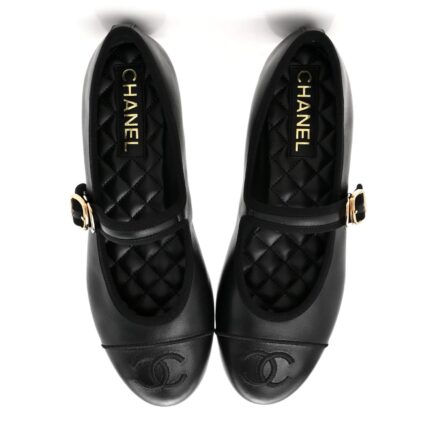 BALLERINES DIOR MARY JANE EN CUIR D'AGNEAU NOIR