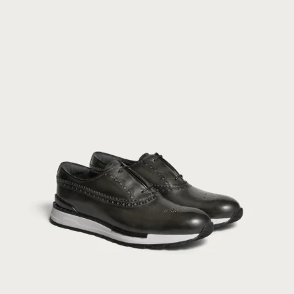 SNEAKERS BERLUTI FAST TRACK PALMELLATO EN NOIR SOMBRE