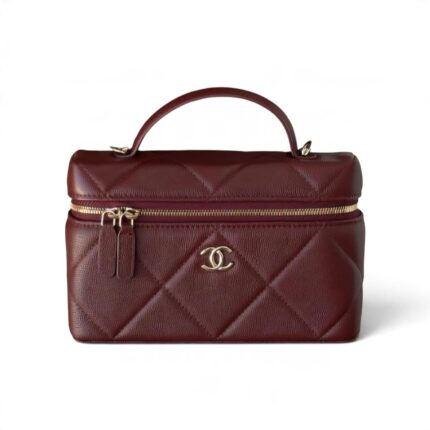 SAC CHANEL VANITY WITH CHAIN EN BURGUNDY