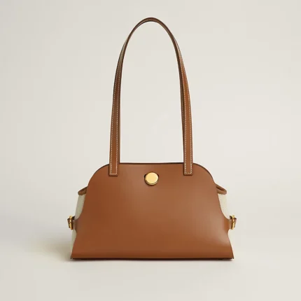SAC HERMES TABLIER SELLIER EN CAMEL FAUVE